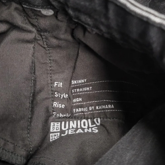 Uniqlo Black Wash High  Rise Skinny Jeans - Picture 7 of 7
